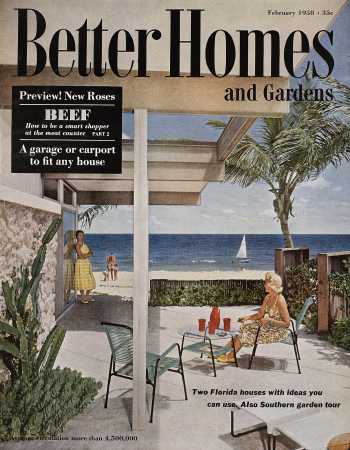 Better Homes & Gardens February 1958 Magazine Cover