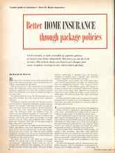 Better Homes & Gardens February 1958 Magazine Article: Better HOME INSURANCE through package policies
