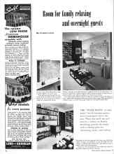Better Homes & Gardens February 1958 Magazine Article: Room for family relaxing and overnight guests