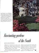Better Homes & Gardens February 1958 Magazine Article: Fascinating gardens of the South