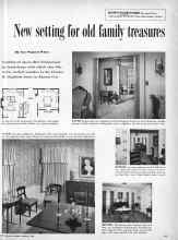 Better Homes & Gardens February 1958 Magazine Article: New setting for old family treasures