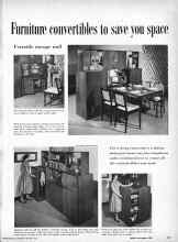 Better Homes & Gardens February 1958 Magazine Article: Furniture convertibles to save you space