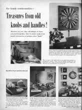 Better Homes & Gardens February 1958 Magazine Article: Treasures from old knobs and handles!