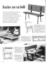 Better Homes & Gardens February 1958 Magazine Article: Benches you can build