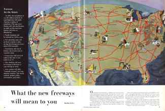 Better Homes & Gardens February 1958 Magazine Article: What the new freeways will mean to you