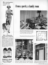 Better Homes & Gardens March 1958 Magazine Article: From a porch, a family room