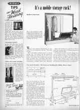Better Homes & Gardens March 1958 Magazine Article: It's a mobile storage rack!