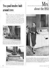 Better Homes & Gardens March 1958 Magazine Article: Two good benches built around trees
