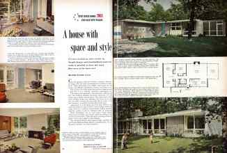 Better Homes & Gardens March 1958 Magazine Article: A house with space and style