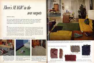 Better Homes & Gardens March 1958 Magazine Article: There's MAGIC in the new carpets