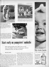 Better Homes & Gardens April 1958 Magazine Article: Start early on youngsters' sunbaths