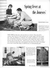 Better Homes & Gardens April 1958 Magazine Article: Spring fever at the Joneses'