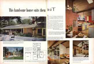 Better Homes & Gardens April 1958 Magazine Article: This handsome house suits them to a 