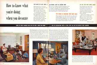 Better Homes & Gardens April 1958 Magazine Article: How to know what you're doing when you decorate