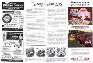 Better Homes & Gardens April 1958 Magazine Article: APRIL GARDEN REMINDERS
