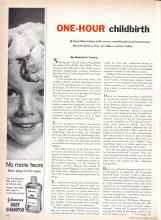 Better Homes & Gardens June 1958 Magazine Article: ONE-HOUR childbirth
