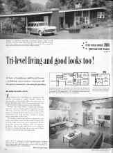 Better Homes & Gardens June 1958 Magazine Article: Tri-level living and good looks too!