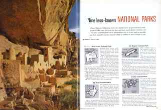 Better Homes & Gardens June 1958 Magazine Article: Nine less-known NATIONAL PARKS