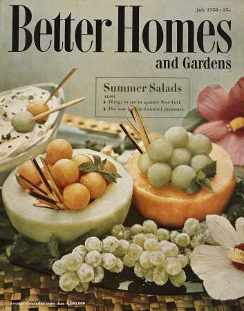 Better Homes & Gardens July 1958 Magazine Cover
