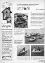 Better Homes & Gardens July 1958 Magazine Article: INSTANT BOATS!