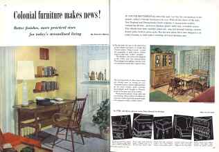 Better Homes & Gardens July 1958 Magazine Article: Colonial furniture makes news!