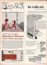 Better Homes & Gardens August 1958 Magazine Article: How to build a deck