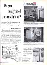 Better Homes & Gardens August 1958 Magazine Article: Do you really need a large house?
