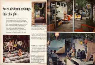 Better Homes & Gardens August 1958 Magazine Article: Noted designer revamps tiny city plot