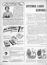 Better Homes & Gardens September 1958 Magazine Article: SEPTEMBER GARDEN REMINDERS