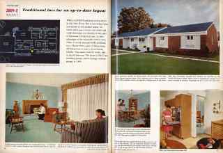 Better Homes & Gardens September 1958 Magazine Article: Traditional face for an up-to-date layout