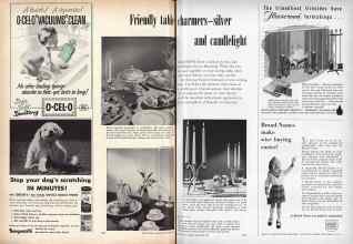 Better Homes & Gardens September 1958 Magazine Article: Friendly table charmers-silver and candlelight