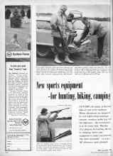 Better Homes & Gardens October 1958 Magazine Article: New sports equipment-for hunting, hiking, camping