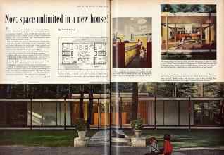 Better Homes & Gardens October 1958 Magazine Article: Now, space unlimited in a new house!