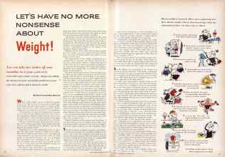Better Homes & Gardens October 1958 Magazine Article: LET'S HAVE NO MORE NONSENSE ABOUT Weight!
