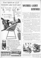 Better Homes & Gardens November 1958 Magazine Article: NOVEMBER GARDEN REMINDERS