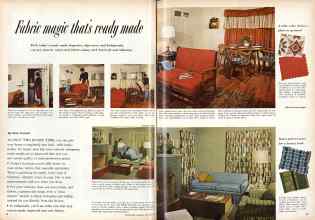 Better Homes & Gardens November 1958 Magazine Article: Fabric magic that's ready made