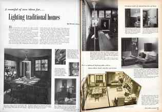 Better Homes & Gardens November 1958 Magazine Article: Lighting traditional homes