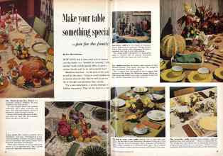 Better Homes & Gardens November 1958 Magazine Article: Make your table something special