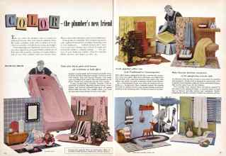 Better Homes & Gardens January 1959 Magazine Article: COLOR-the plumber's new friend