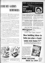 Better Homes & Gardens February 1959 Magazine Article: FEBRUARY GARDEN REMINDERS