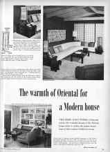 Better Homes & Gardens February 1959 Magazine Article: The warmth of Oriental for a Modern house