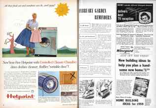 Better Homes & Gardens February 1959 Magazine Article: Page 20