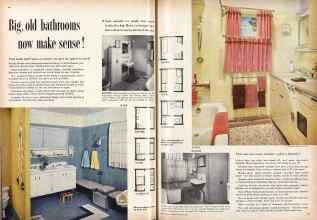 Better Homes & Gardens March 1959 Magazine Article: Big, old bathrooms now make sense!