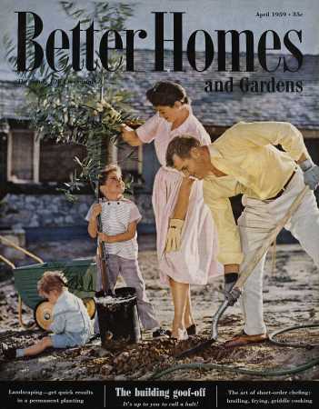 Better Homes & Gardens April 1959 Magazine Cover