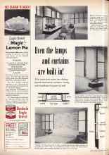 Better Homes & Gardens April 1959 Magazine Article: Even the lamps and curtains are built in!