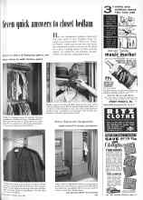 Better Homes & Gardens April 1959 Magazine Article: Seven quick answers to closet bedlam