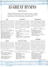 Better Homes & Gardens April 1959 Magazine Article: 15 GREAT HYMNS