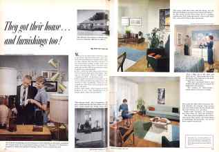 Better Homes & Gardens April 1959 Magazine Article: They got their house... and furnishings too!