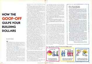 Better Homes & Gardens April 1959 Magazine Article: HOW THE GOOF-OFF GULPS YOUR BUILDING DOLLARS