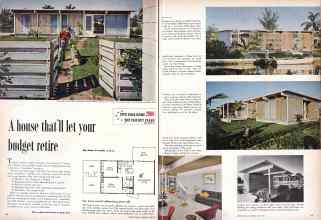 Better Homes & Gardens June 1959 Magazine Article: A house that'll let your budget retire